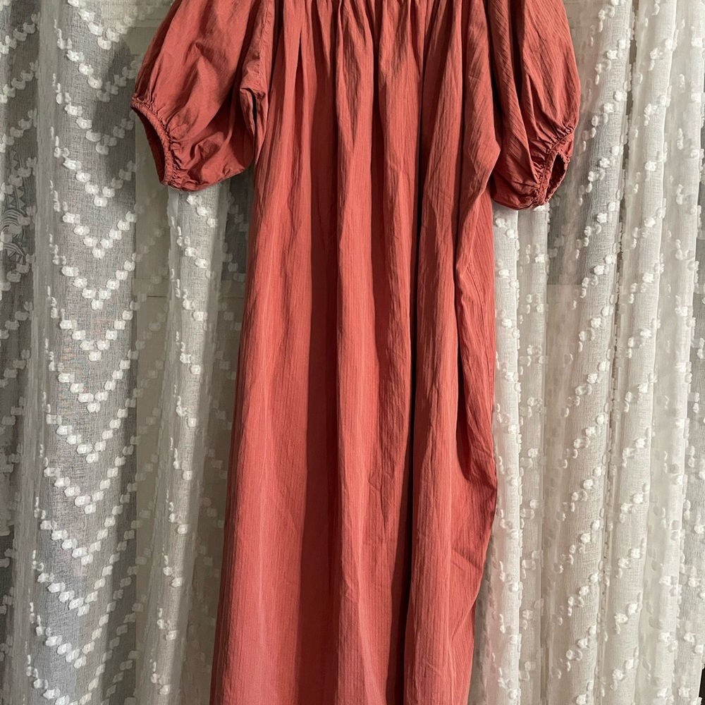FSOT - Rudy Jude Rust Gather Dress 100% organic cotton - xs - Picture 11 of 17
